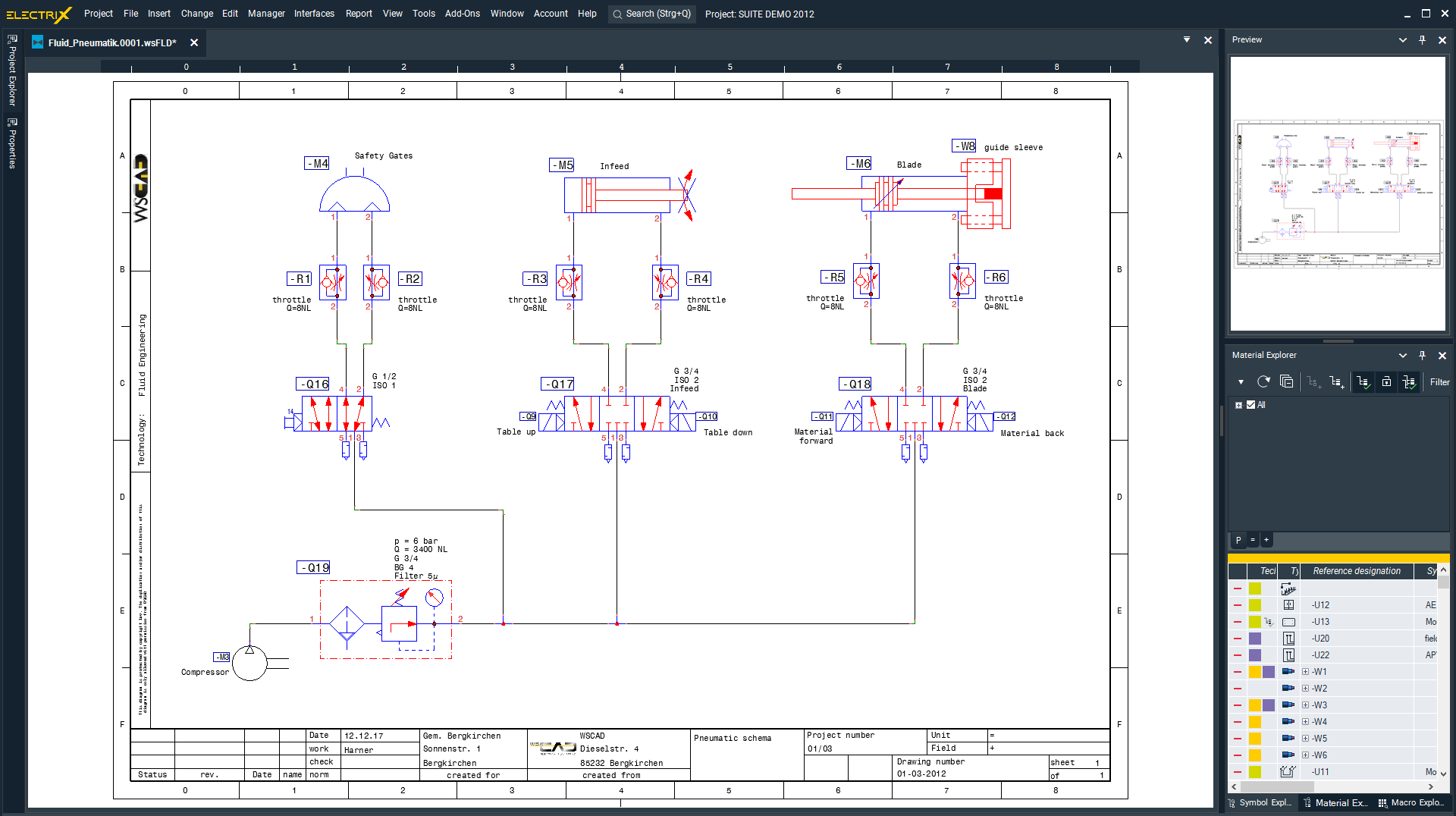screenshot of WSCAD ELECTRIX